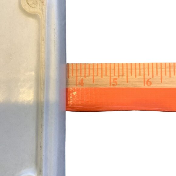 Vtg Rectangular Stoneware Trinket Relish Dish Blue Floral Design 7.5"x 3.75" x1" - Picture 5 of 6